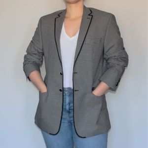 Oversized Men's Plaid Blazer